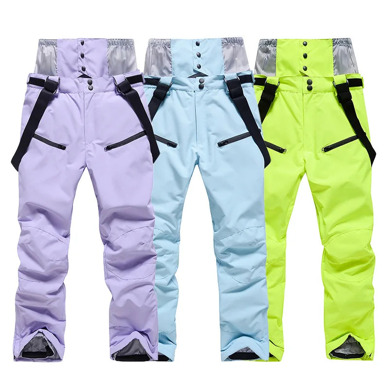 Pantaloni da sci invernali unisex – Pantaloni impermeabili e antivento con protezione in vita