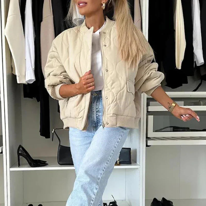 Giubbotto bomber foderato alla moda per donna - giacca elegante e comoda