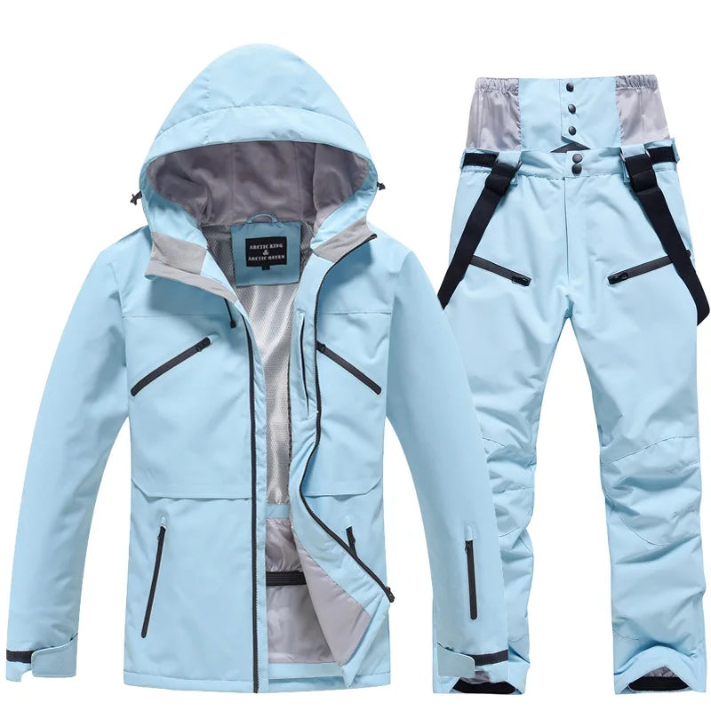 Tuta da sci invernale unisex isolata – Giacca e pantaloni traspiranti per lo snowboard
