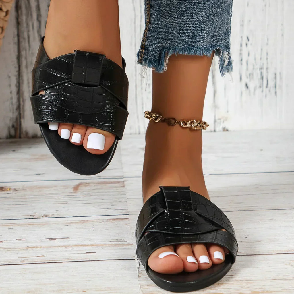 Ciabatte flat da donna con fiocco - Morbide e femminili