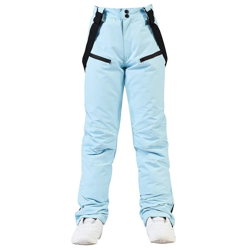 Pantaloni da sci invernali unisex – Pantaloni impermeabili e antivento con protezione in vita
