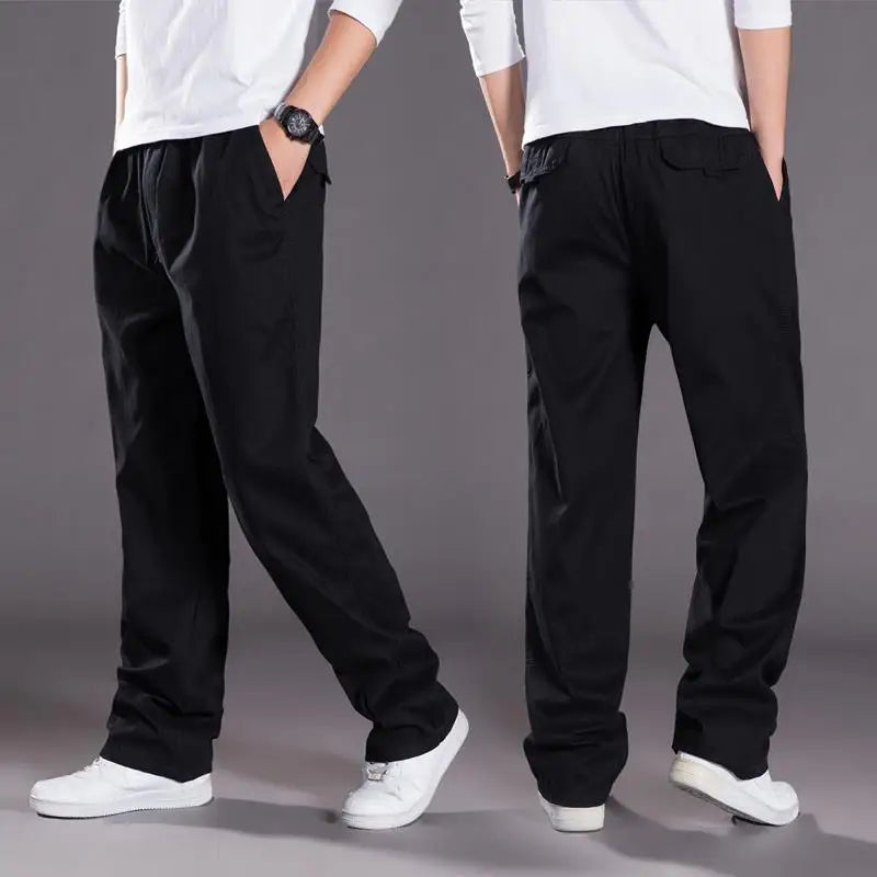 Pantaloni cargo casual da uomo – Pantaloni per tutti i giorni con elastico in vita