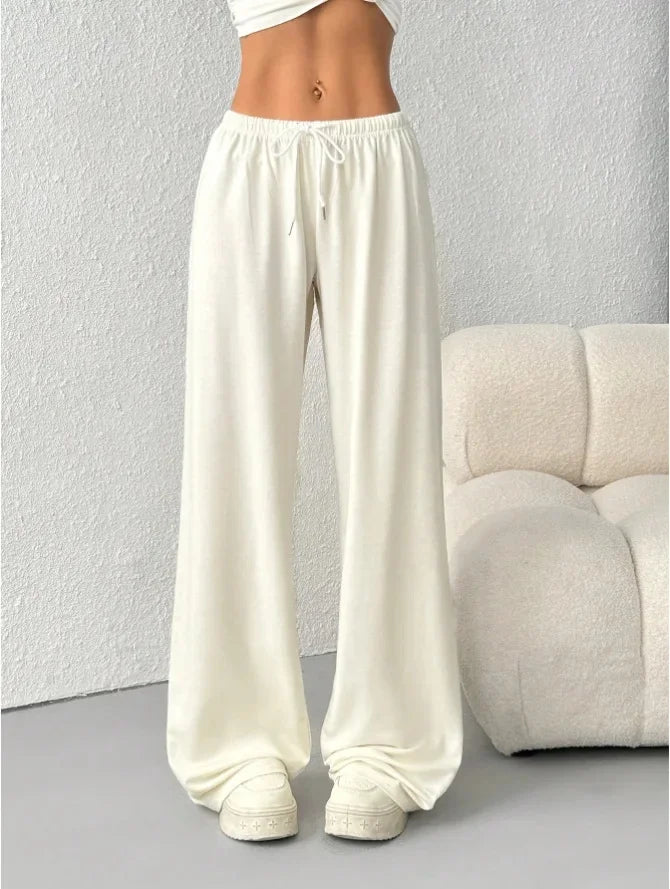 Pantaloni da jogging a gamba larga da donna – Vestibilità comoda e rilassata