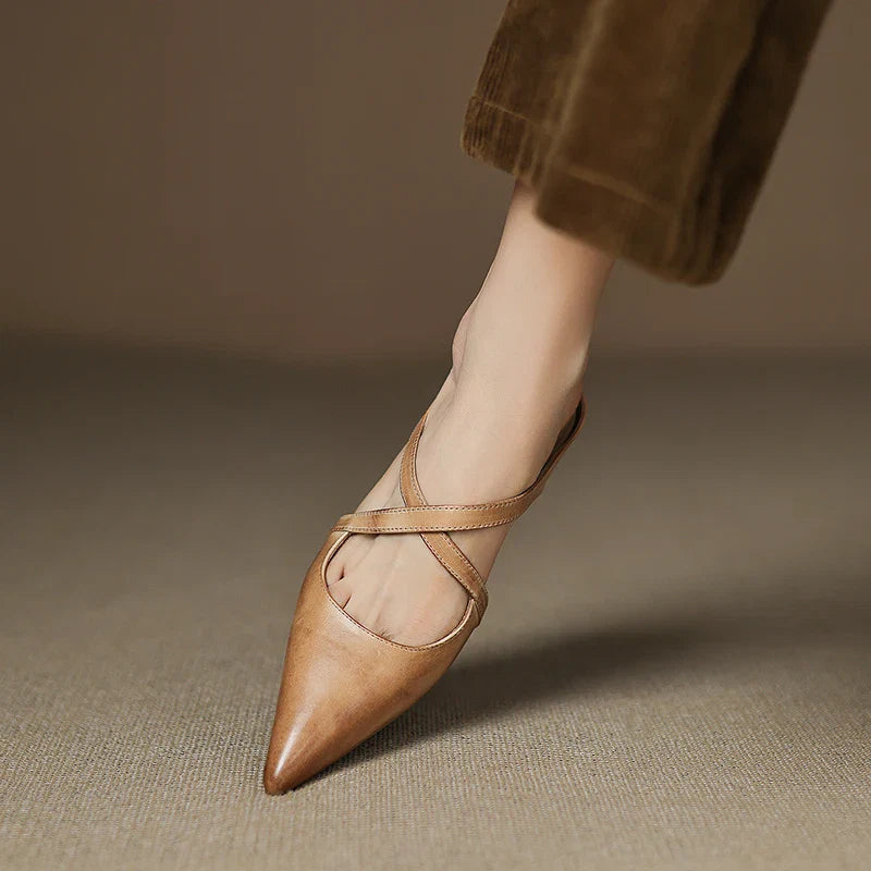 Mules da donna in vera pelle – Eleganti, comode, facili da indossare, stile casual