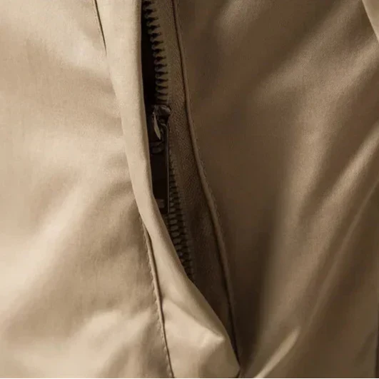 Giubbotto bomber leggero con cerniera da uomo – Giacca casual con finiture a coste