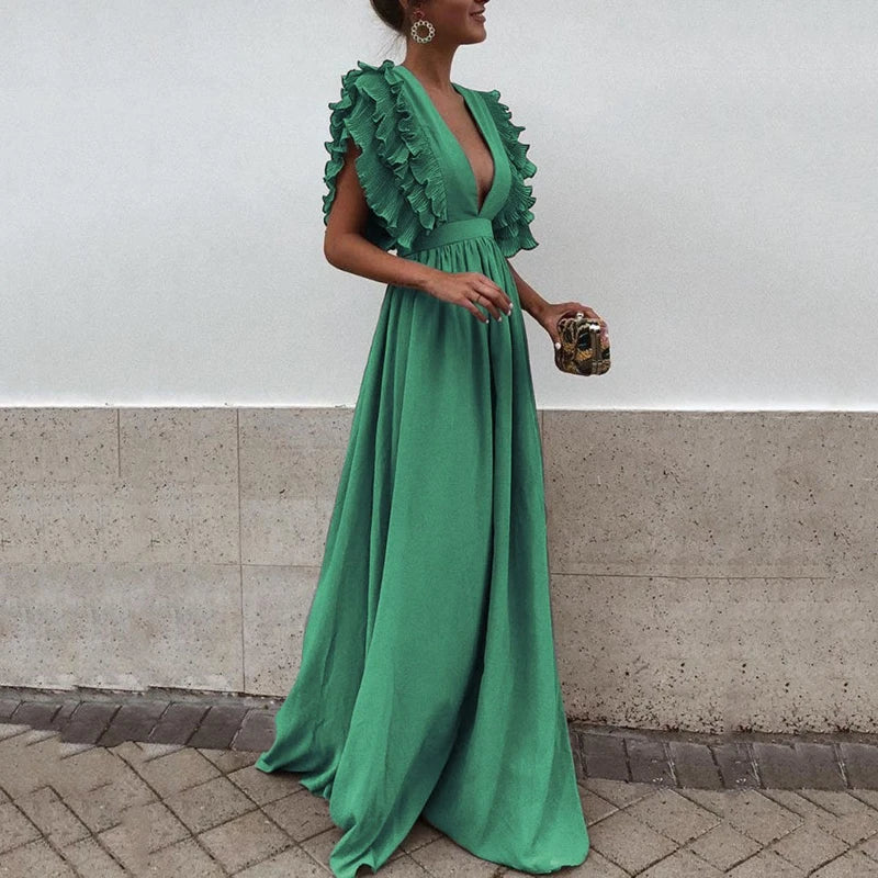 Abito Elegante Donna – Design con Maniche Arricciate