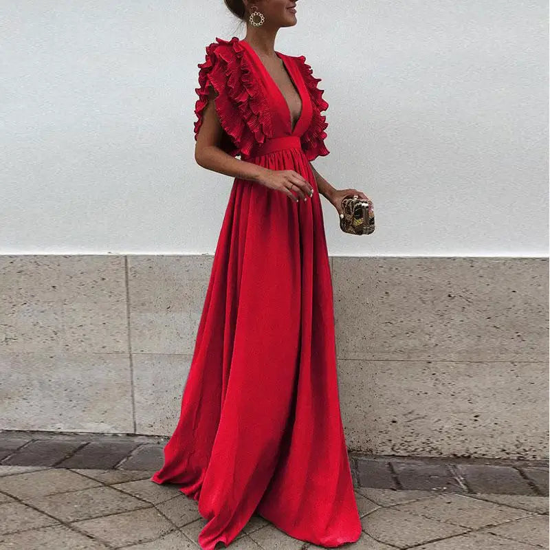 Abito Elegante Donna – Design con Maniche Arricciate