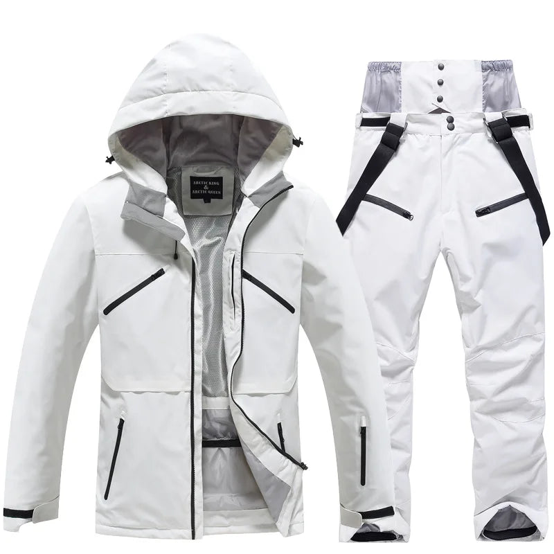 Tuta da sci invernale unisex isolata – Giacca e pantaloni traspiranti per lo snowboard