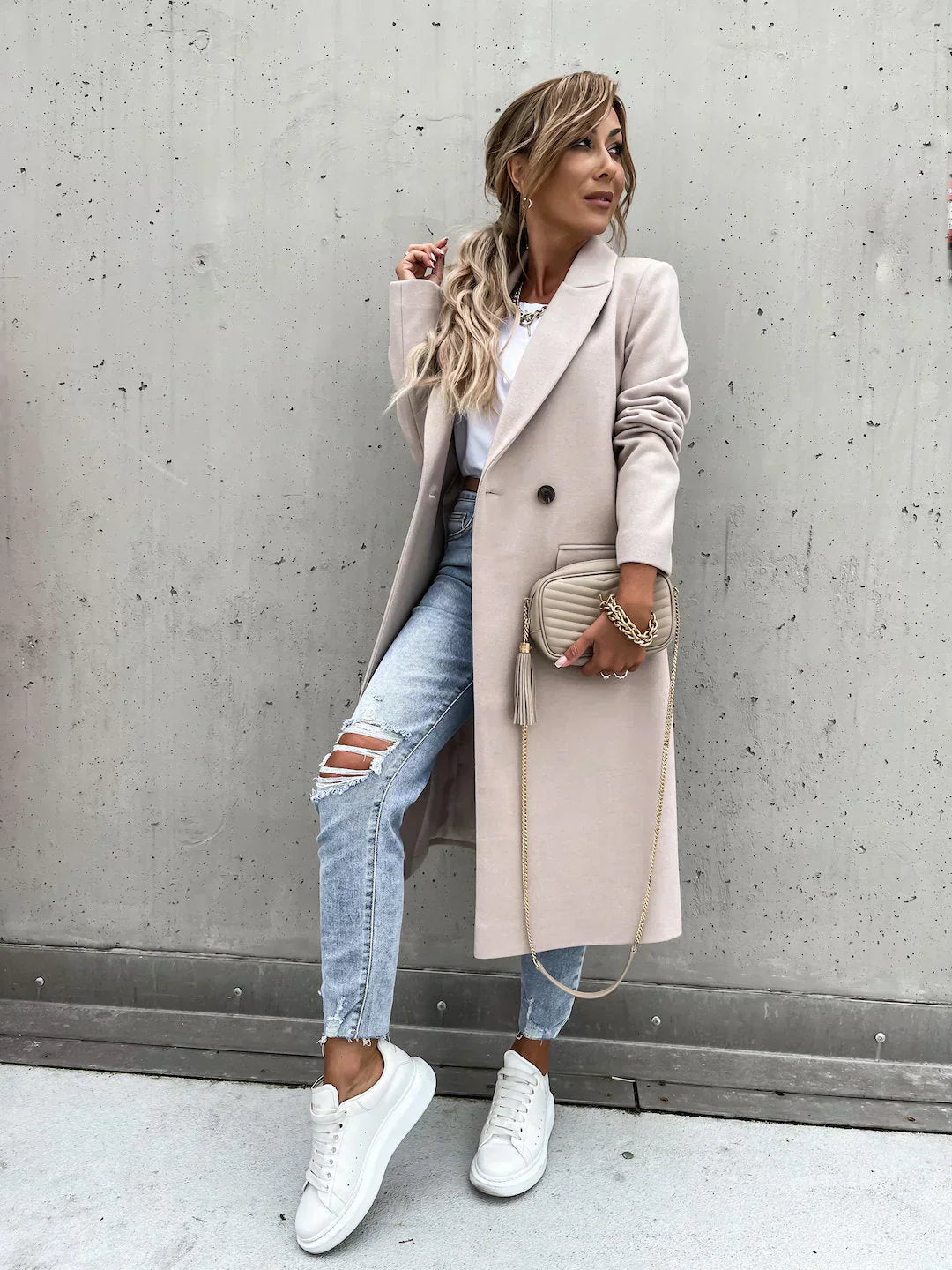 Cappotto caldo ed elegante da donna