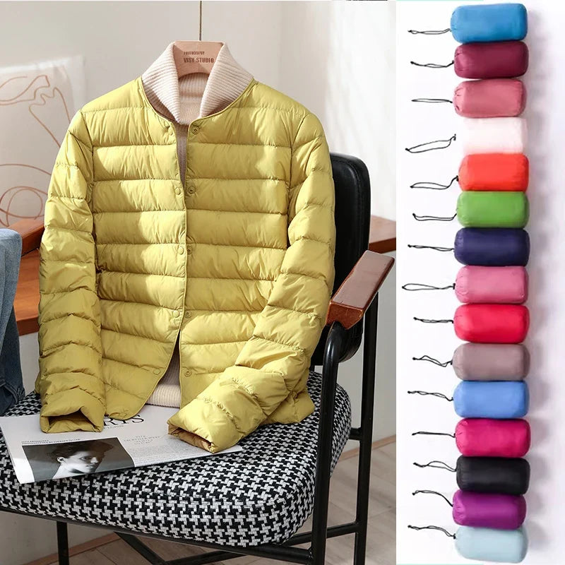 Giacca Donna Imbottita Mezza Stagione - Stile Leggero Comodo e Caldo.