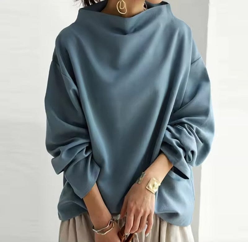 Maglia da donna in morbida maglia con collo alto