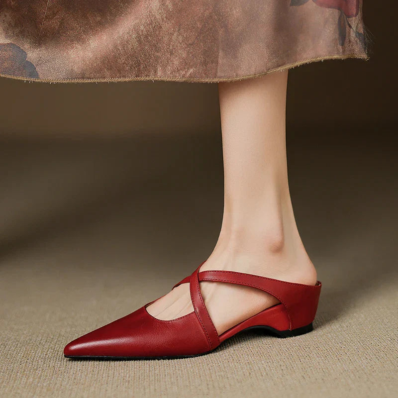 Mules da donna in vera pelle – Eleganti, comode, facili da indossare, stile casual