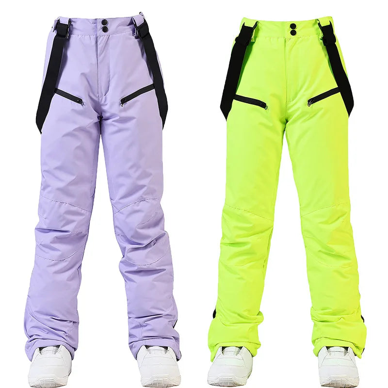 Pantaloni da sci invernali unisex – Pantaloni impermeabili e antivento con protezione in vita