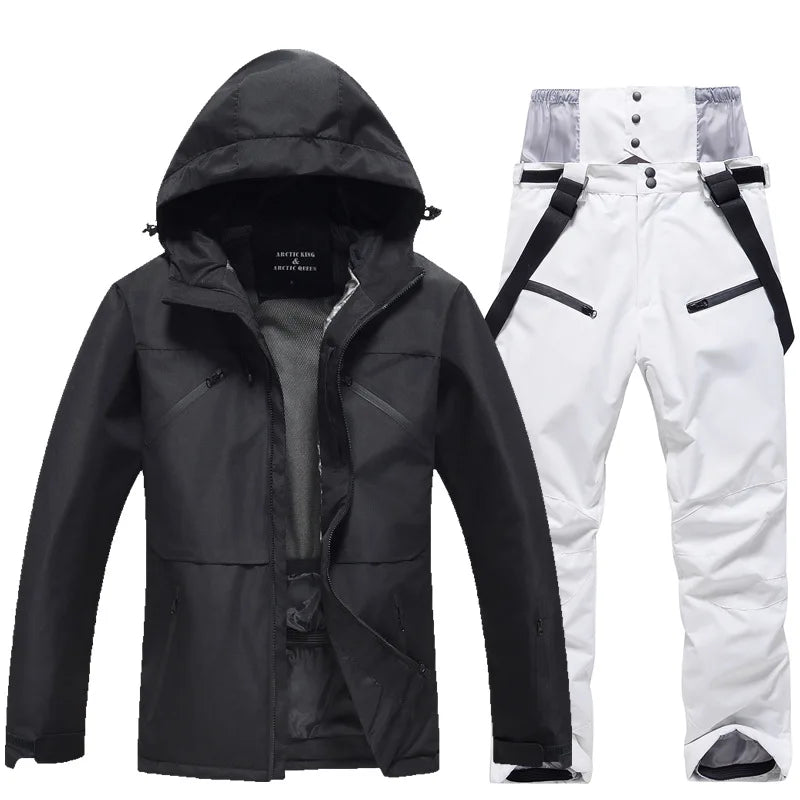 Tuta da sci invernale unisex isolata – Giacca e pantaloni traspiranti per lo snowboard