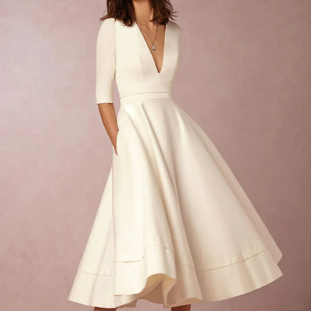 Abito Vintage Donna A-Line Anni ’60 con Gonna Svasata – Elegante e Femminile