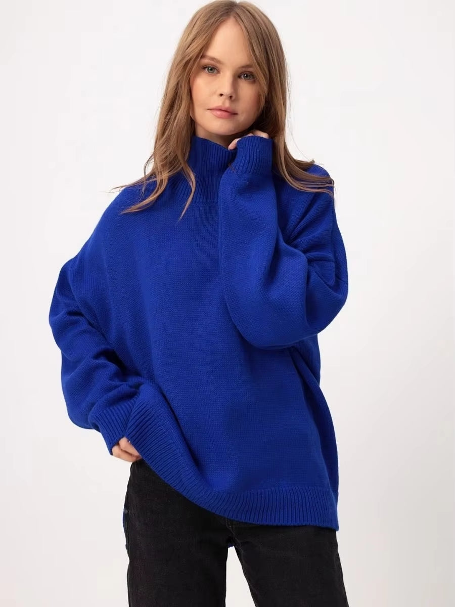 Oversized damesweater med slids - Afslappet og trendy