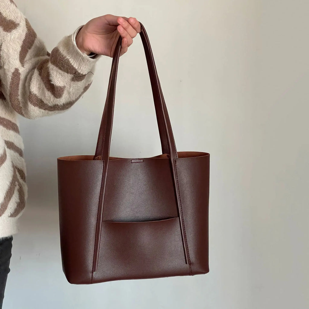Borsa tote in pelle di lusso per donna - Borsa grande ed elegante per tutti i giorni