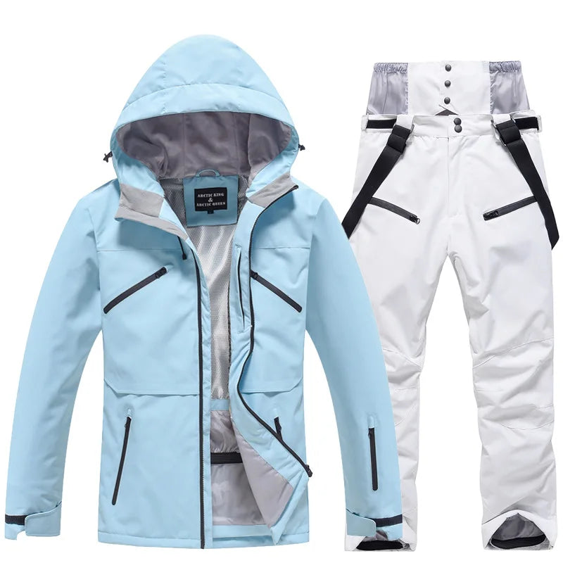 Tuta da sci invernale unisex isolata – Giacca e pantaloni traspiranti per lo snowboard