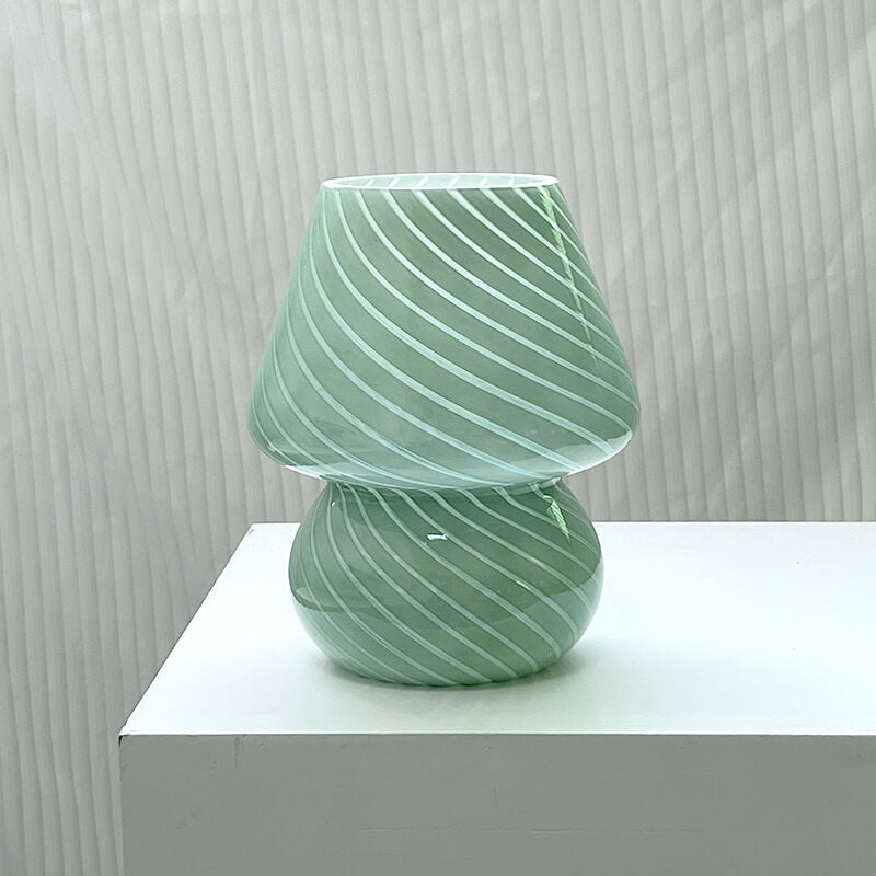 Lampada da tavolo moderna e minimalista in vetro spugna a righe