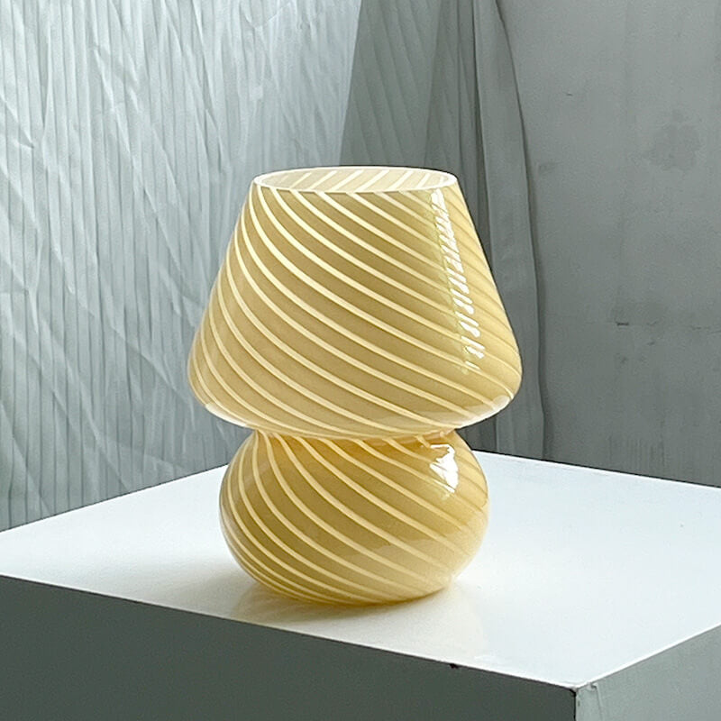 Lampada da tavolo moderna e minimalista in vetro spugna a righe