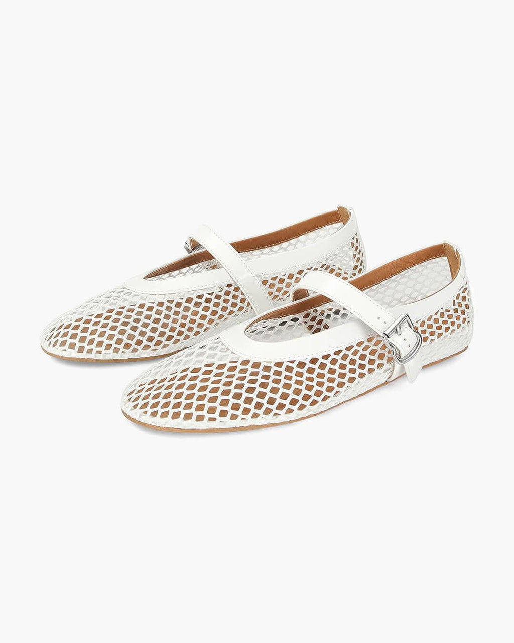 Ballerine da donna in mesh traspirante con dettagli effetto pelle - Eleganti e leggere