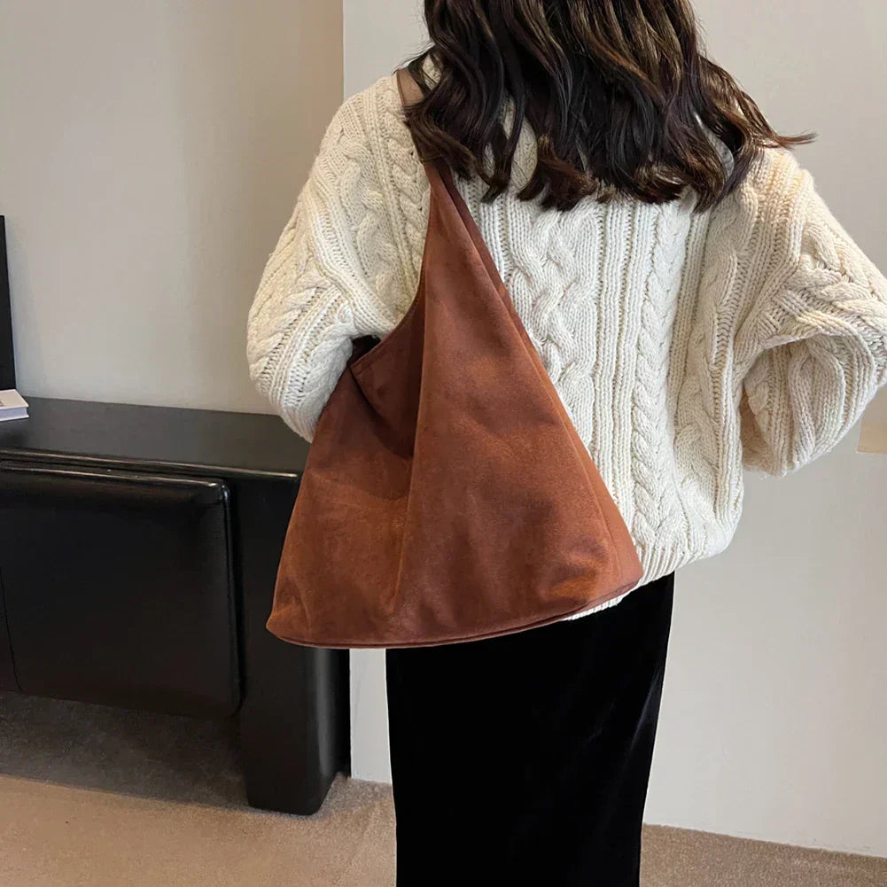 Borsa tote in pelle scamosciata di alta qualità per donna - elegante borsa per tutti i giorni