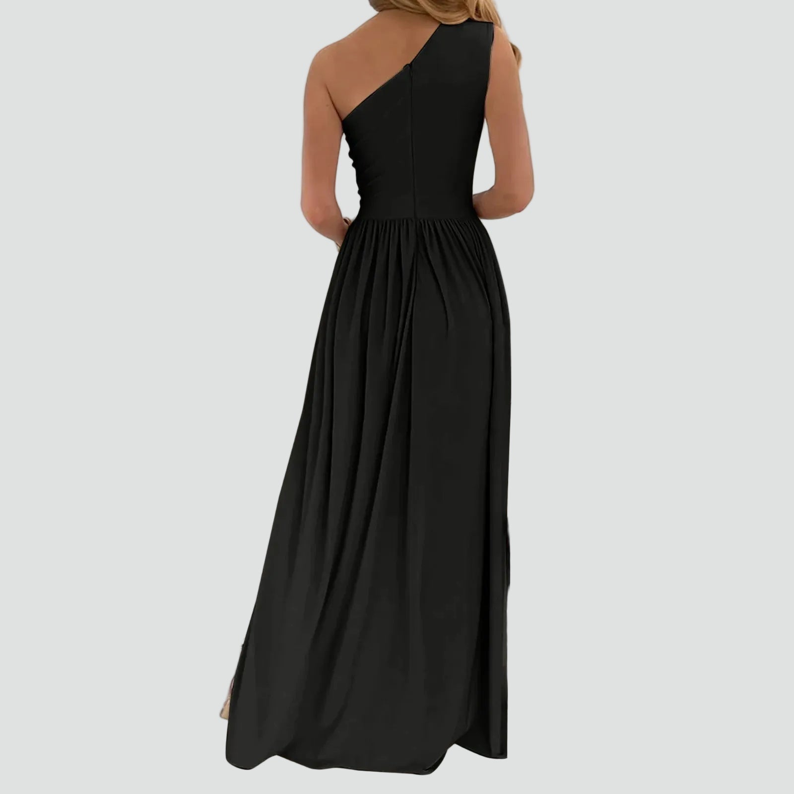 Abito da sera maxi asimmetrico da donna con spacco - Elegante e glamour