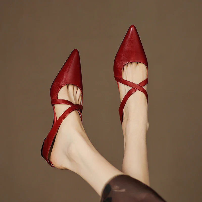 Mules da donna in vera pelle – Eleganti, comode, facili da indossare, stile casual