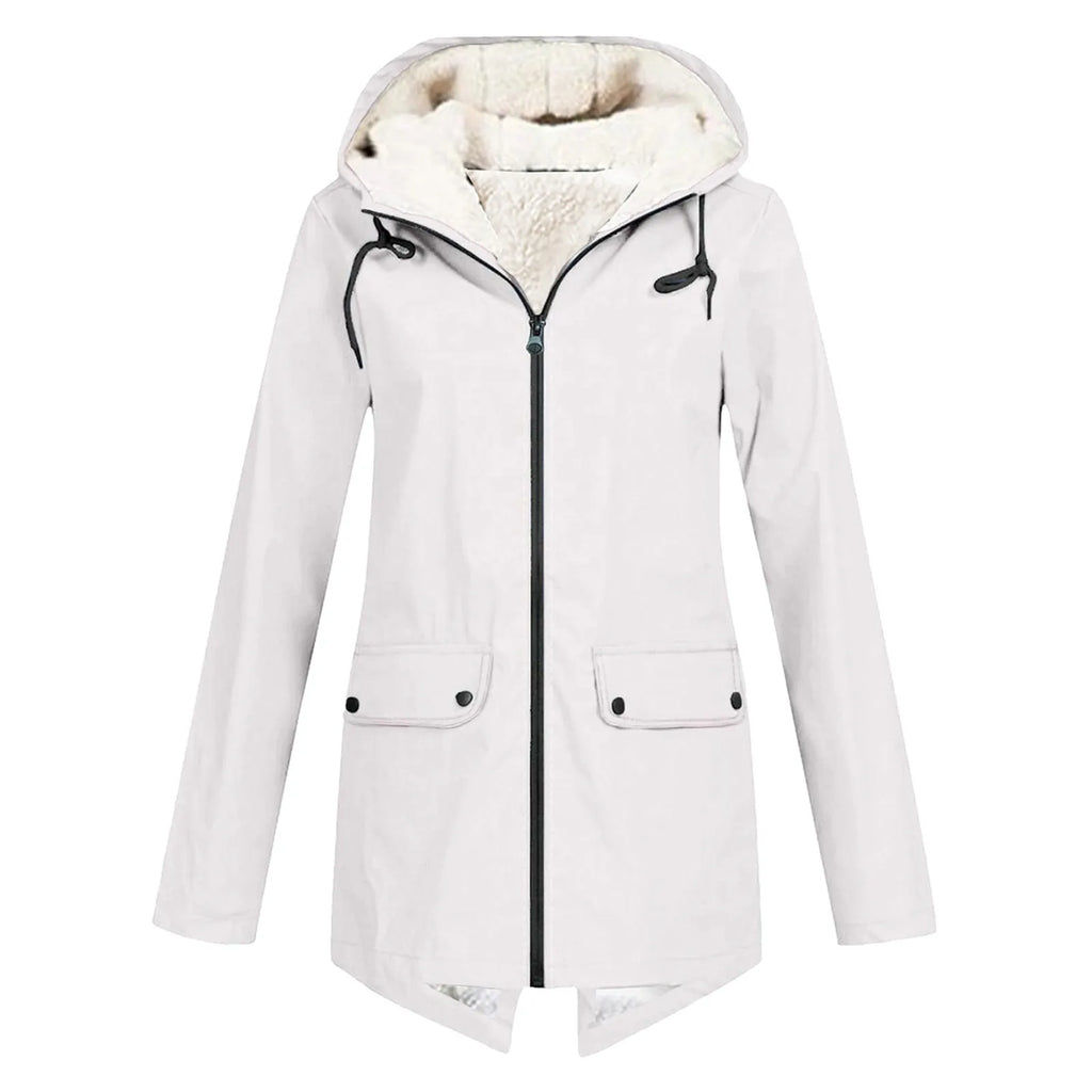 Giacca lunga foderata in pile da donna – Parka invernale caldo