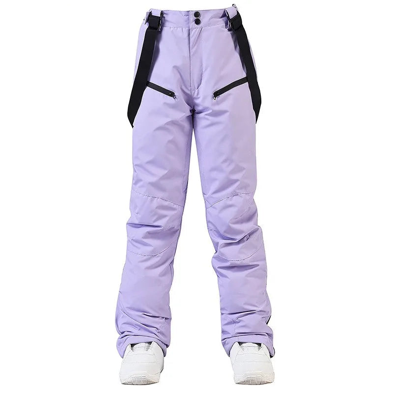 Pantaloni da sci invernali unisex – Pantaloni impermeabili e antivento con protezione in vita