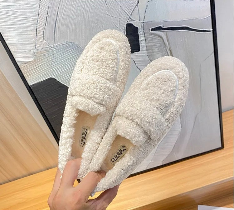 Comode scarpe invernali da donna – Comode scarpe slip-on con fodera in pile