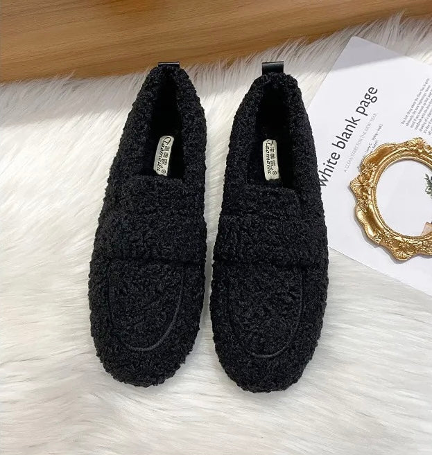 Comode scarpe invernali da donna – Comode scarpe slip-on con fodera in pile