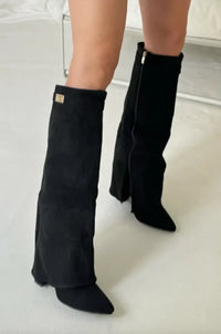Black - suede leather