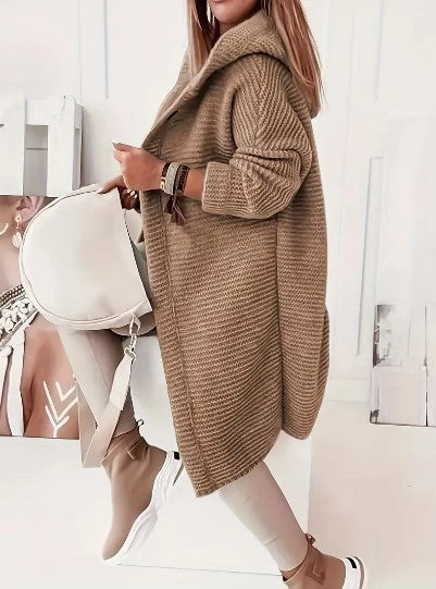 Cardigan comodo da donna | Con cappuccio