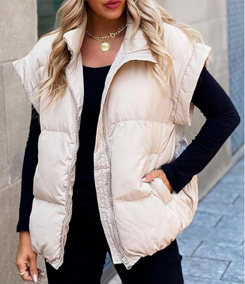 Doudoune sans manches oversize pour femme - Chaude et moderne