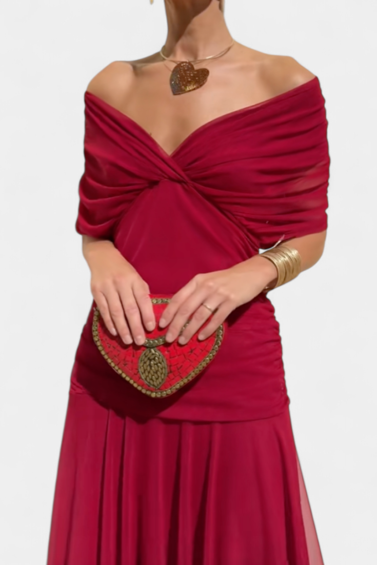 Rebeca Abito Elegante Donna – Stile Serale con Maniche Trasparenti