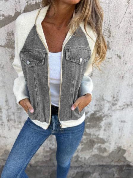Giacca di jeans moderna e trendy da donna