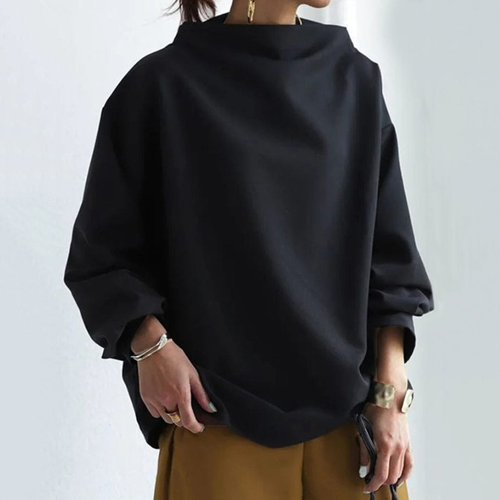 Maglia da donna in morbida maglia con collo alto