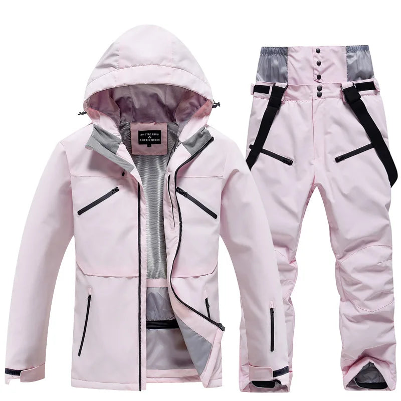 Tuta da sci invernale unisex isolata – Giacca e pantaloni traspiranti per lo snowboard