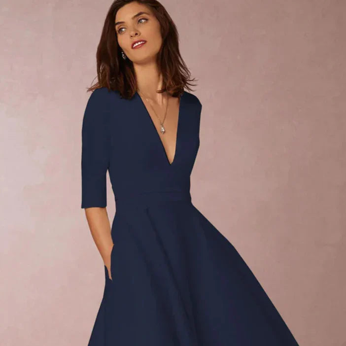 Abito Vintage Donna A-Line Anni ’60 con Gonna Svasata – Elegante e Femminile