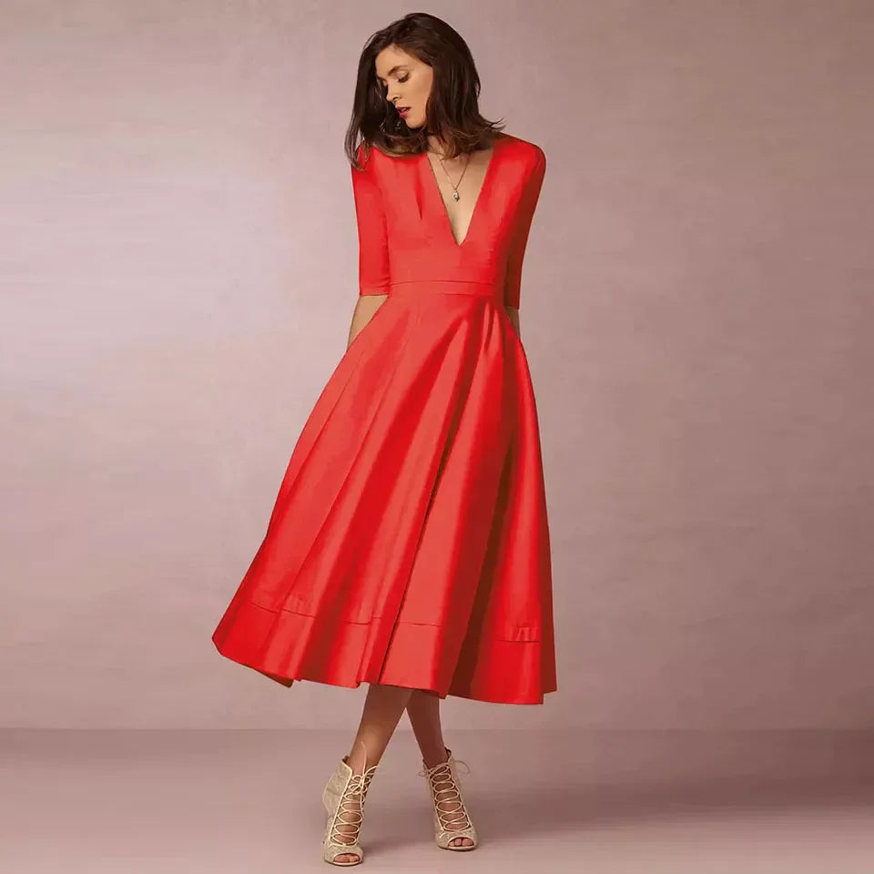 Abito Vintage Donna A-Line Anni ’60 con Gonna Svasata – Elegante e Femminile