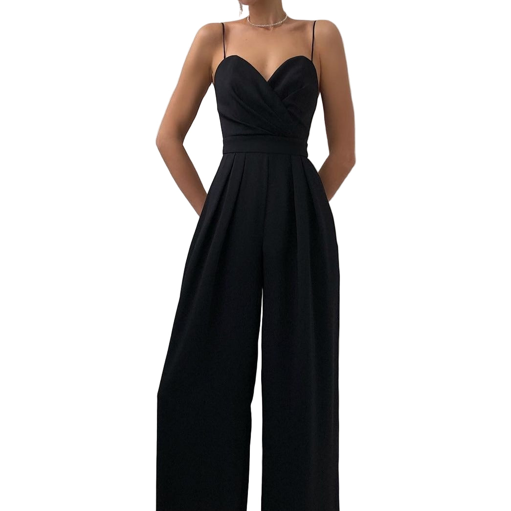 Tuta intera da donna con spalline sottili – Stile casual chic estivo per tutti i giorni
