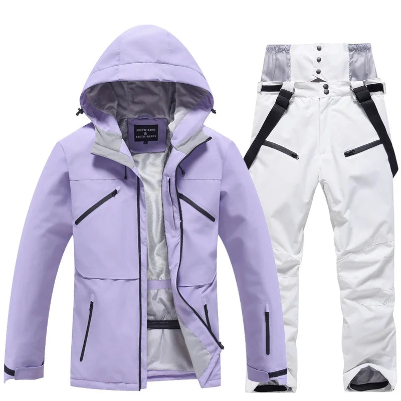 Tuta da sci invernale unisex isolata – Giacca e pantaloni traspiranti per lo snowboard