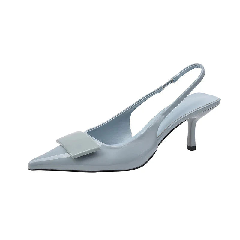Slingback da ufficio con tacco basso da donna - Eleganti e raffinate