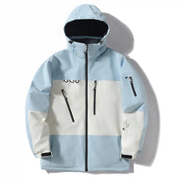 Veste bleue et blanche