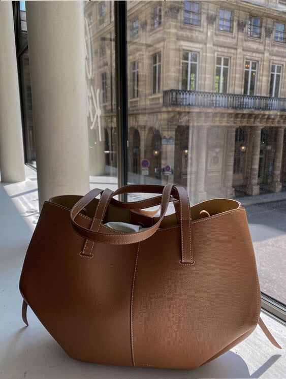 Elegante borsa tote vintage da donna - Grande borsa a mano in pelle con tracolla, capienza generosa, stile quotidiano raffinato