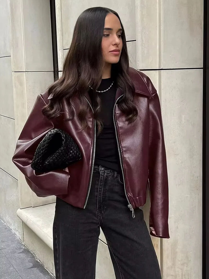Giacca in pelle da donna