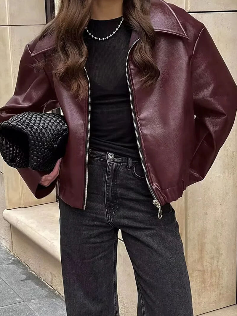 Giacca in pelle da donna