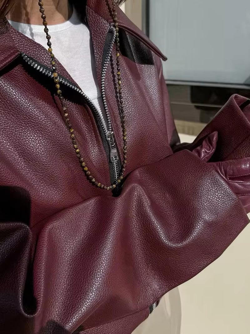 Giacca in pelle da donna