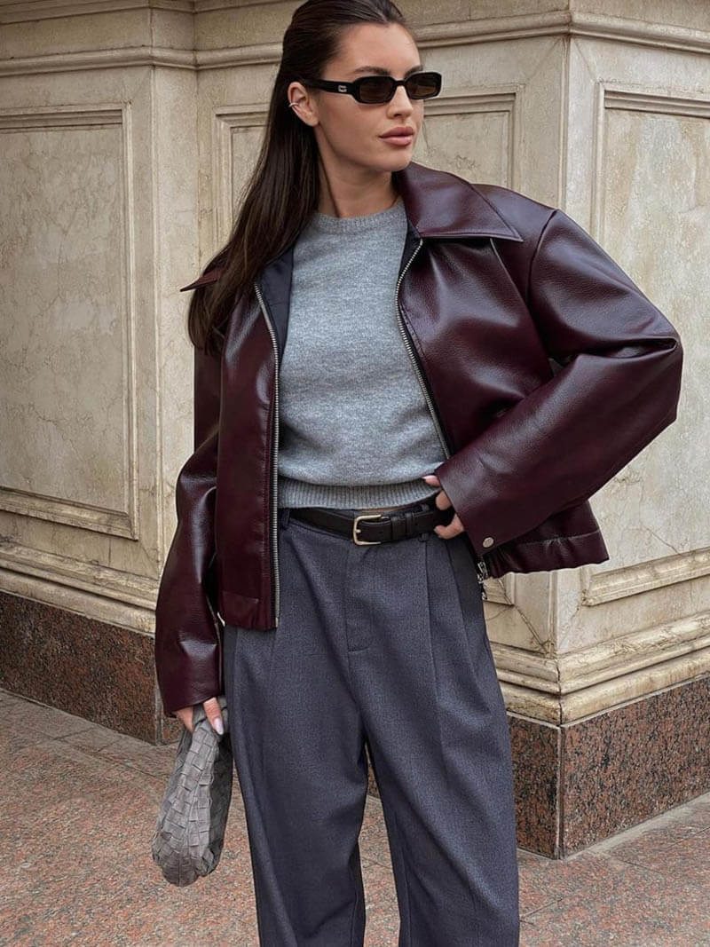 Giacca in pelle da donna